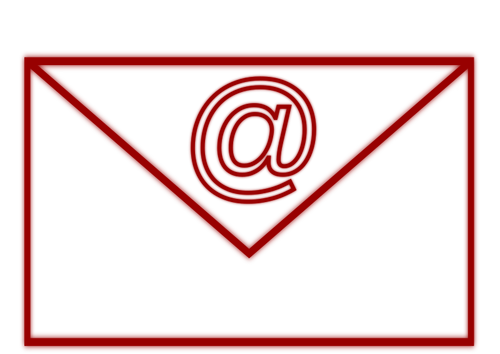 Röd e-postikonen
