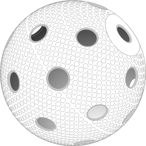 Immagine vettoriale di floorball palla