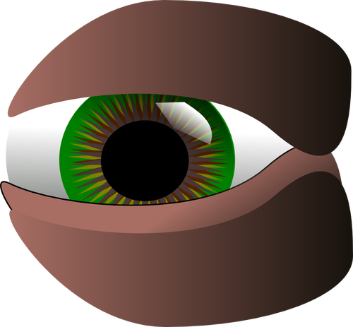 Clipart vetorial de olho verde