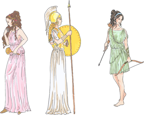Weibliche Figuren aus der Mythologie