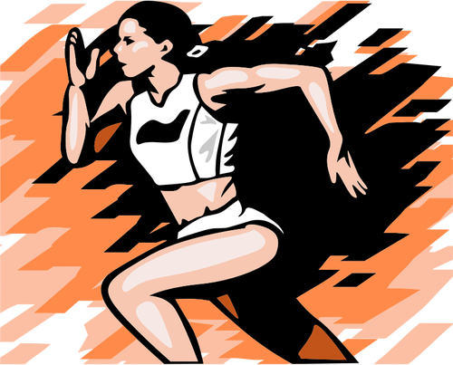 Vrouwelijke atleet illustratie