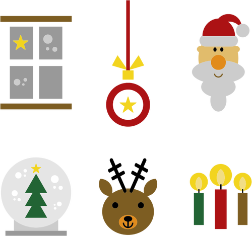 Festive Christmas icons
