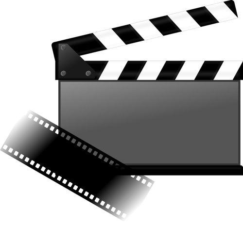 Natáčení synchronizace deska s filmový vektorový obrázek