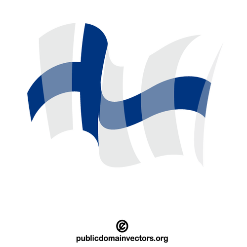 Bendera Finlandia melambai