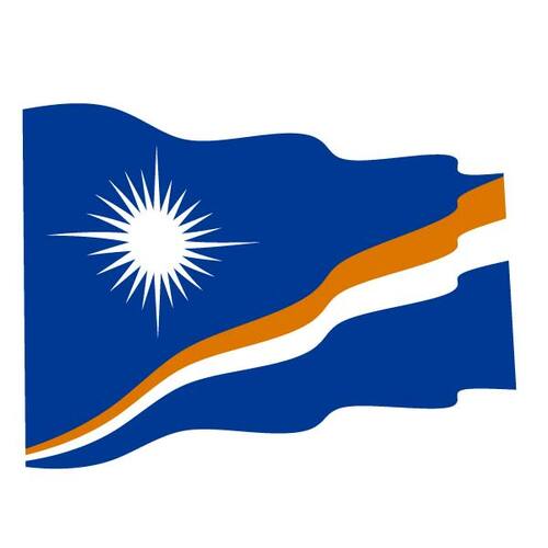 लहराती मार्शल द्वीप का ध्वज
