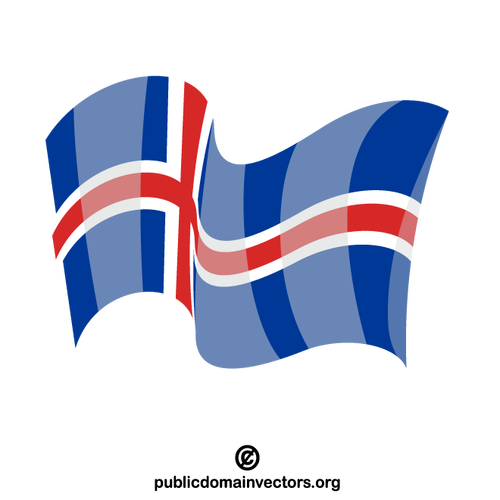 Flaga Islandii wektor