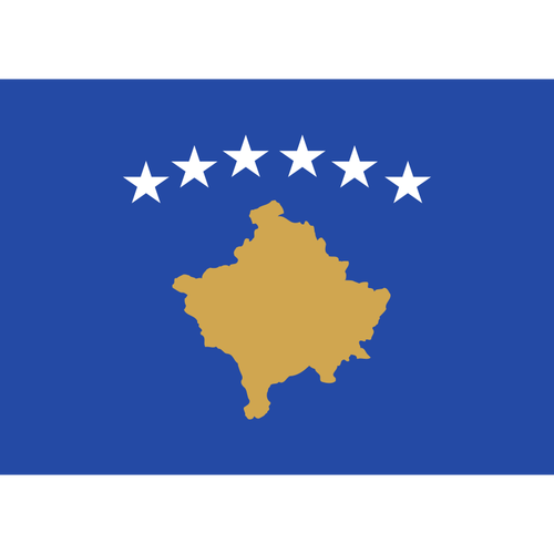 Vector bandera de Kosovo