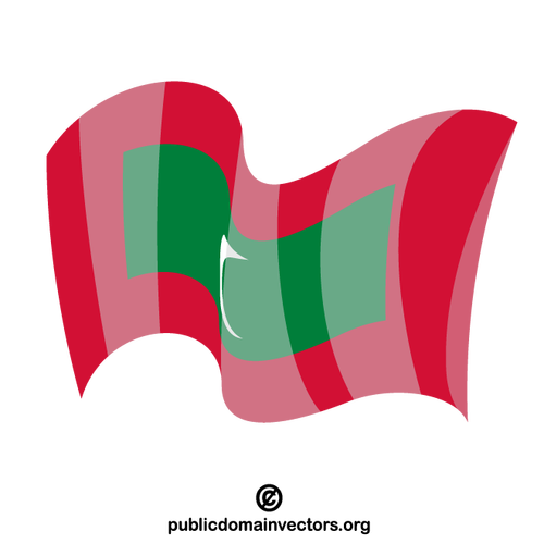 Malediivien lippu vektori