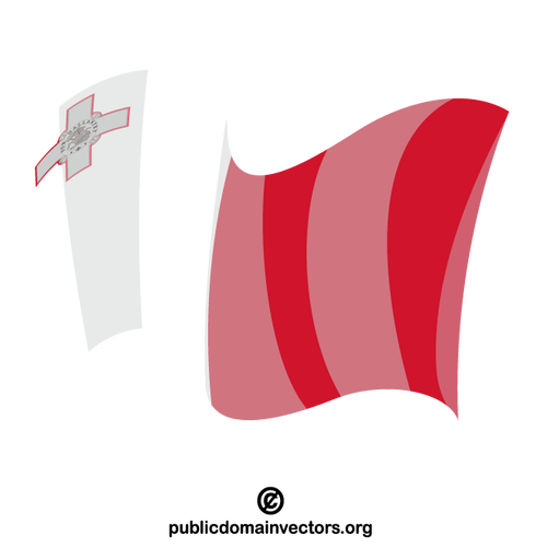 Malta bayrağı vektörü