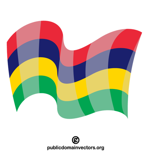 Immagine vettoriale della bandiera di Mauritius