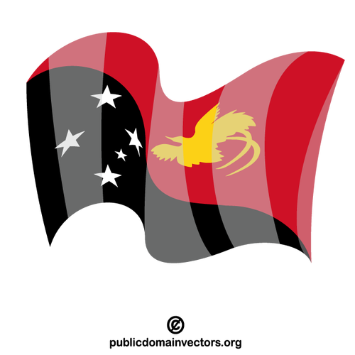 Bandera del vector de Papúa Nueva Guinea