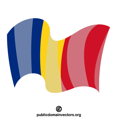 Bandiera della Romania che sventola