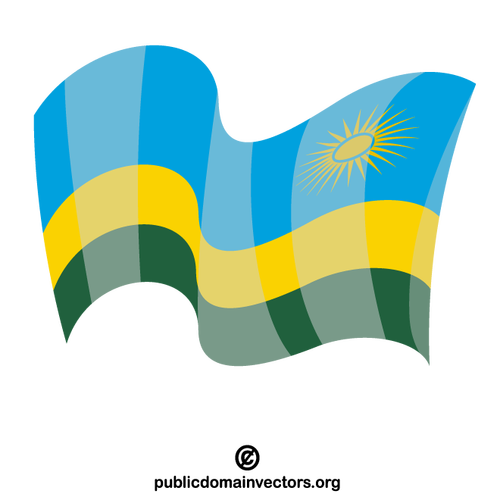 Immagine vettoriale della bandiera del Ruanda