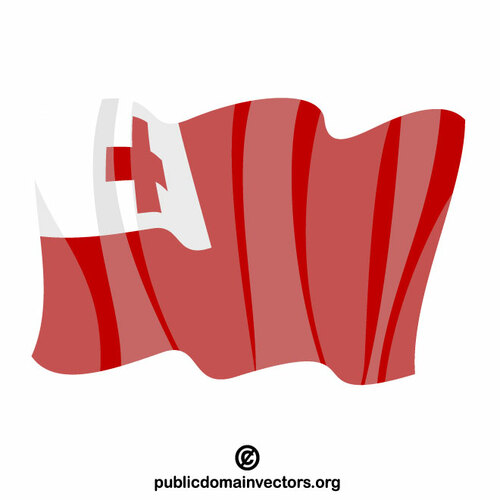 टोंगा वेक्टर क्लिप कला का ध्वज