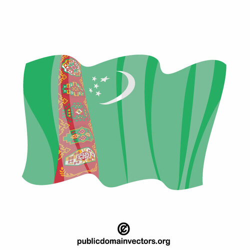 Bandiera della Repubblica del Turkmenistan