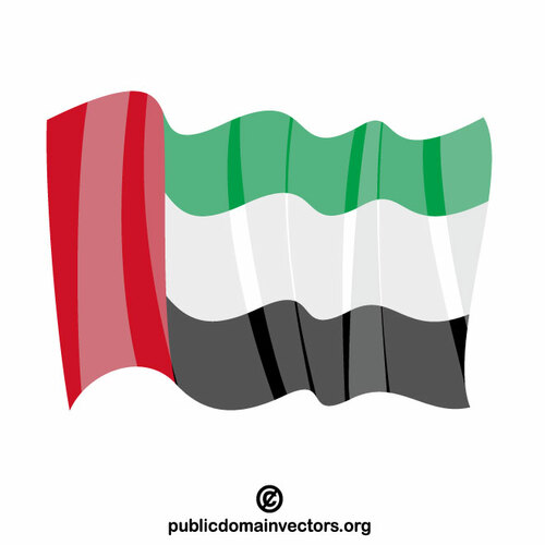 Les Émirats arabes unis brandissant un drapeau