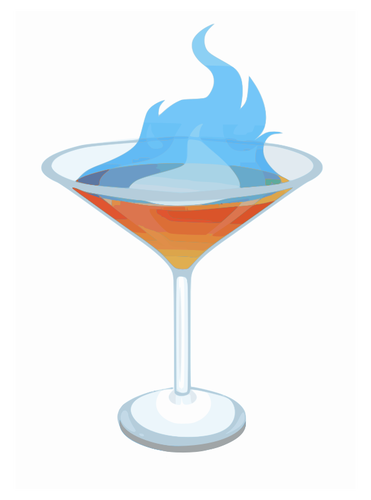 Gravure illustration vectorielle cocktail