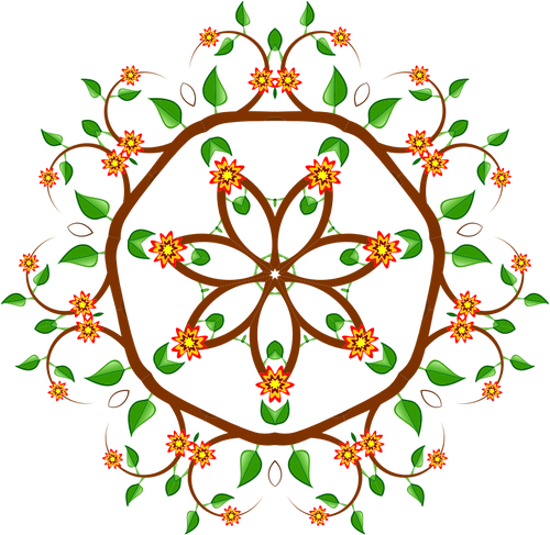 Grafica vectoriala de design floral decorativ