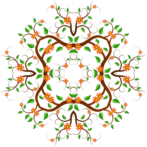 Kukka koristevektori ClipArt