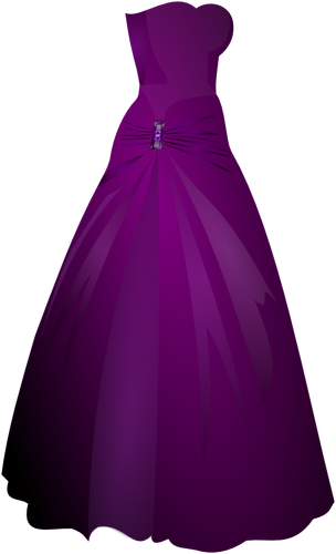 Formele paarse dames gown vector afbeelding
