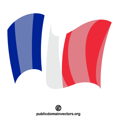 Французский развевающийся флаг