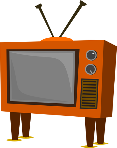 Фанки старый телевизор векторное изображение