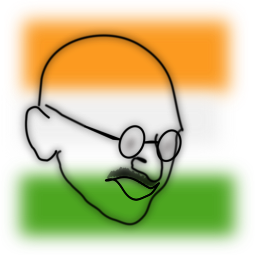 Gandhi-Vektor-Bild