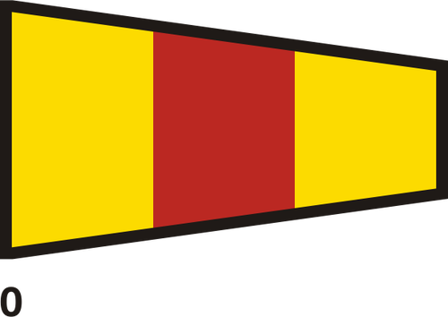 Желтый и красный флаг