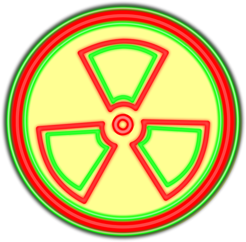Florescent radioactive sign vector image