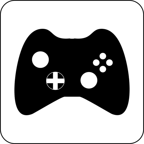 Векторный рисунок черно-белый игровой коврик иконы