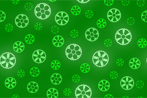 Wzór zielony gears