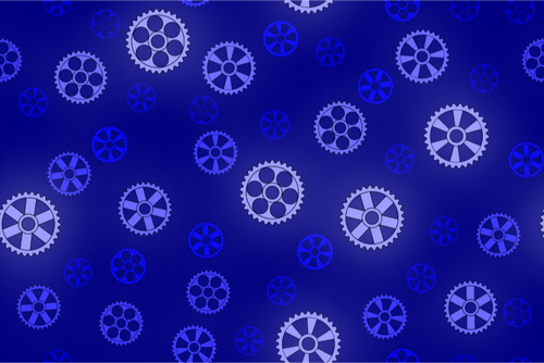 Gears pattern in blue color