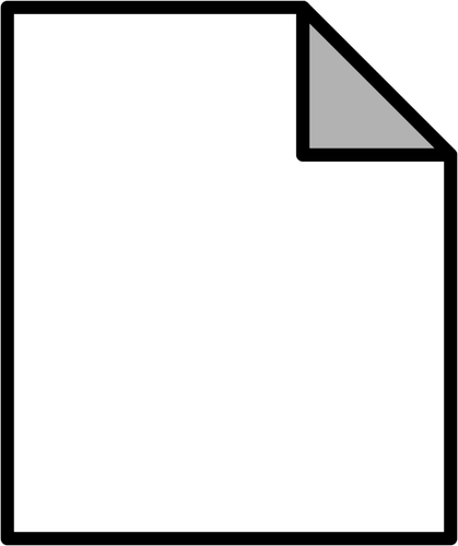 Yleinen asiakirjakuvakkeen vektori ClipArt-kuva