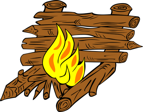 Große Lagerfeuer-Vektor-illustration