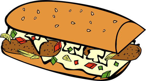 Imagem vetorial de sanduíche submarino