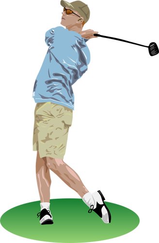 صورة متجهة للاعب الغولف