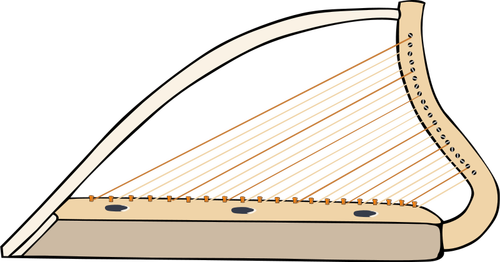 Ilustração em vetor de harpa