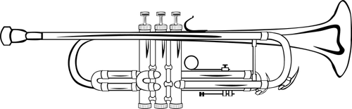 Ilustración vectorial de trompeta