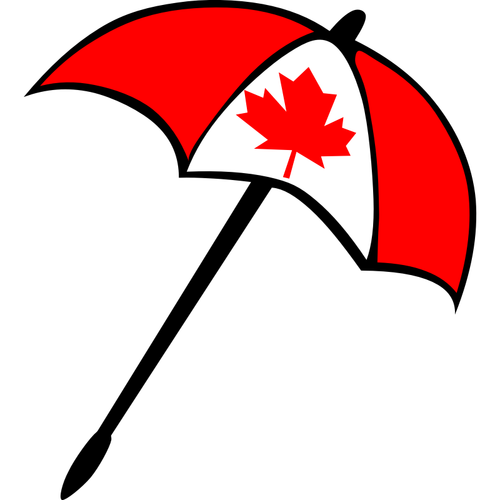 カナダ国旗傘ベクトル イラスト