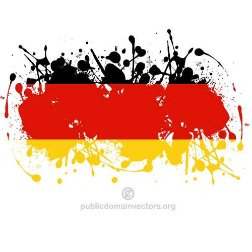 Deutsche Flagge in Paint splatter Form