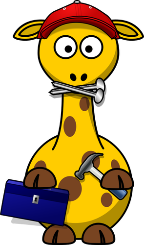 DIY man giraffe vector image