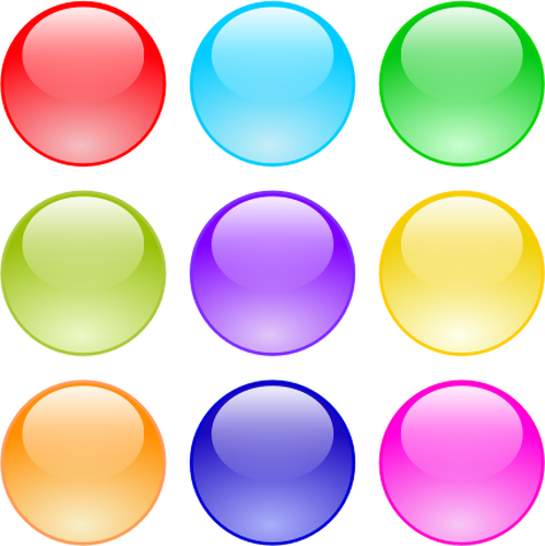 चमकदार गोल बटन