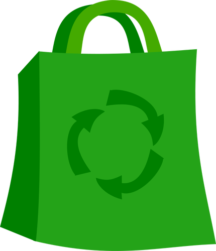 Grønne handlepose vektor ikon
