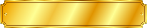 Vektor illustration av glänsande guld plaquette