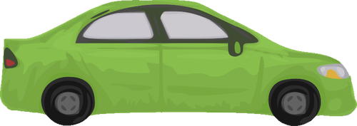 Gambar vektor mobil hijau