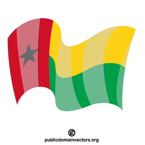 Bandiera dello stato della Guinea-Bissau