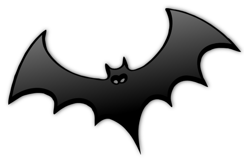 Gray bat silhouette vector image
