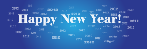 Šťastný nový rok 2012 znamení vektorový obrázek