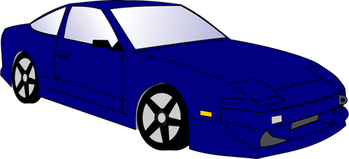 Blue Racing Car Vector Image