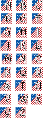 Imagen de vector alfabeto patriótico